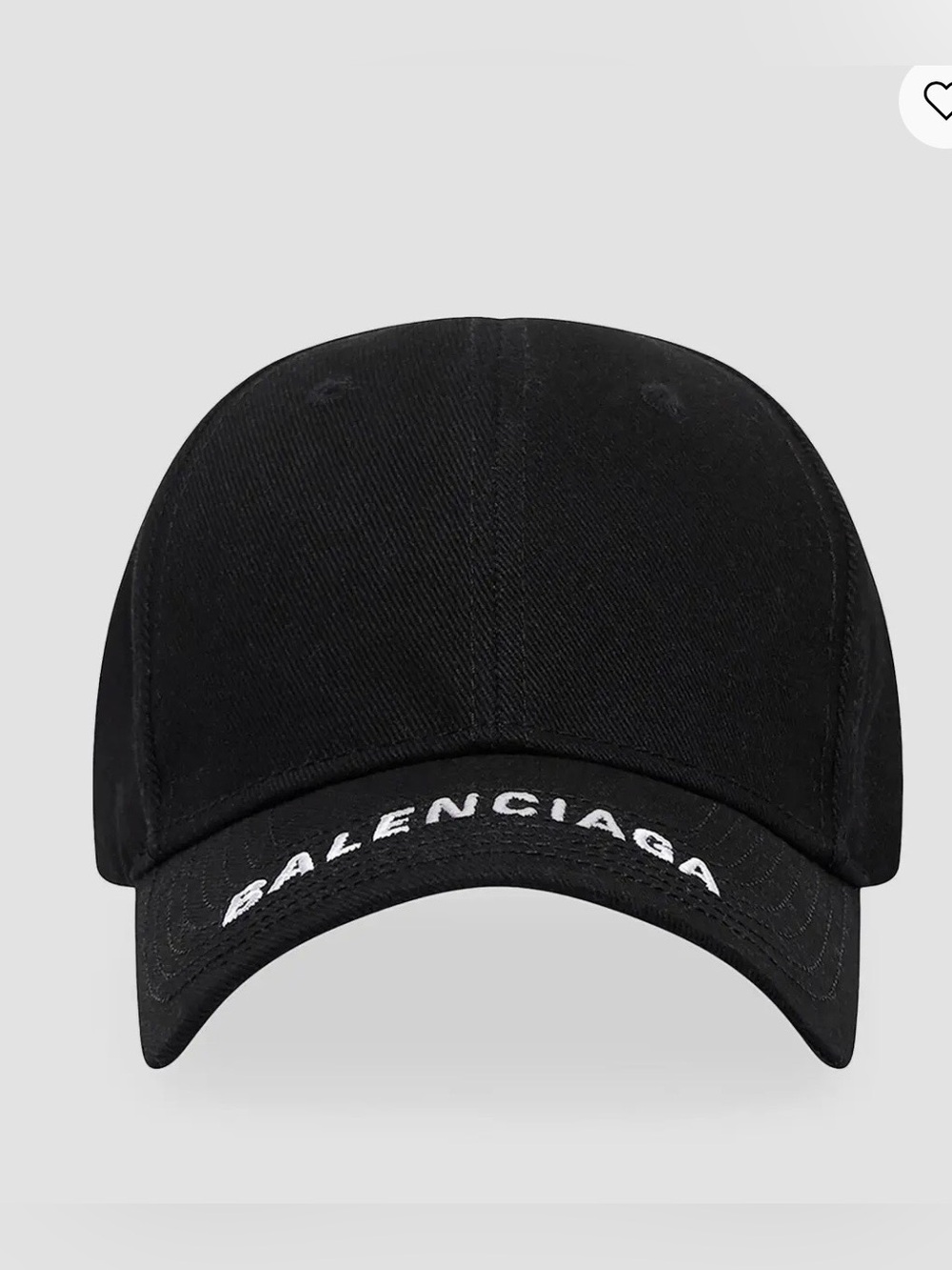 Balenciaga Logo Cap in Black/White Black & White